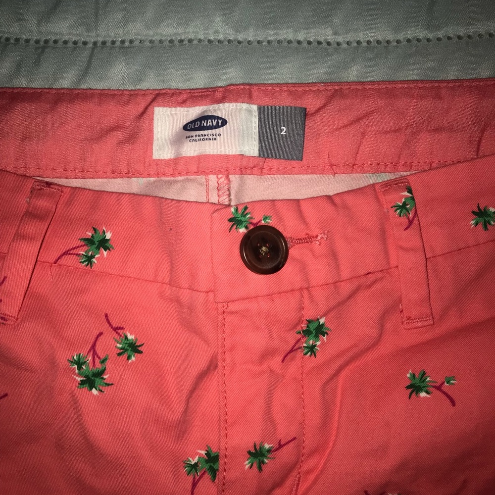 Coral Patterned Shorts Size 2